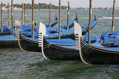 Venice, Boats Before San Marco Stock Images