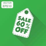 Venta el 60% del icono de la etiqueta colgante Venta el 60% p que hace compras del concepto del negocio libre illustration Venta el 60% del icono de la etiqueta colgante Venta el 60% p que hace compras del concepto del negocio libre illustration