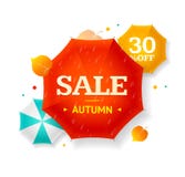 Venta grande Autumn Umbrella Label Vector libre illustration Venta grande Autumn Umbrella Label Vector libre illustration