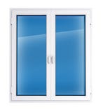 Ventana plástica imágenes de archivo libres de regalías Ventana plástica imágenes de archivo libres de regalías