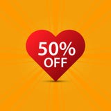 Vente 50% de coeur illustration stock Vente 50% de coeur illustration stock