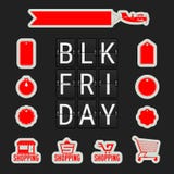 Vente noire de vendredi Flip Clock Letters analogue Un ensemble illustration stock Vente noire de vendredi Flip Clock Letters analogue Un ensemble illustration stock