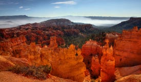 Verbazende Ochtend in Bryce stock fotografie Verbazende Ochtend in Bryce stock fotografie