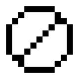 Verbotenes Zeichen kein Durchlauf oder Umgehung des Ikonen-Pixels Art Style Black stock abbildung Verbotenes Zeichen kein Durchlauf oder Umgehung des Ikonen-Pixels Art Style Black stock abbildung