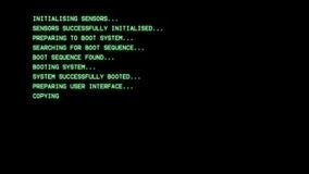 Verde del código del registro de la bota del ordenador (estilo del BIOS) almacen de metraje de vídeo Verde del código del registro de la bota del ordenador (estilo del BIOS) almacen de metraje de vídeo