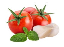 Verduras frescas tomate rojo, ajo, menta imágenes de archivo libres de regalías Verduras frescas tomate rojo, ajo, menta imágenes de archivo libres de regalías