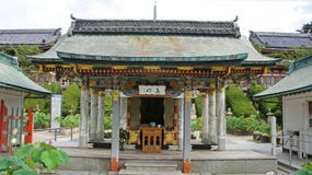Vereringszaal van Kosanji Temple in Japan royalty-vrije stock afbeelding Vereringszaal van Kosanji Temple in Japan royalty-vrije stock afbeelding