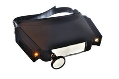 Vergrootglas met hoofdband stock afbeelding Vergrootglas met hoofdband stock afbeelding