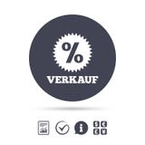 Verkauf - продажа в немецком значке знака звезда Стоковое Изображение RF Verkauf - продажа в немецком значке знака звезда Стоковое Изображение RF