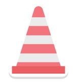 Verkeerskegel Geïsoleerd Vectorpictogram voor Bouw stock illustratie Verkeerskegel Geïsoleerd Vectorpictogram voor Bouw stock illustratie