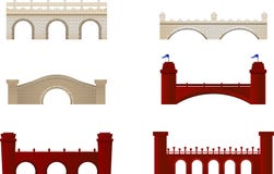 Vermelho e branco do monumento da construção da arquitetura do arco da ponte do tijolo ilustração do vetor Vermelho e branco do monumento da construção da arquitetura do arco da ponte do tijolo ilustração do vetor