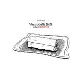 Vermicelli Roll with BBQ pork vector illustration Vermicelli Roll with BBQ pork vector illustration