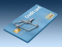 Vermijd creditcardvallen, als dit die als een creditcard omgezet in een muizeval kijkt royalty-vrije illustratie Vermijd creditcardvallen, als dit die als een creditcard omgezet in een muizeval kijkt royalty-vrije illustratie
