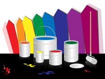 Vernici di colore royalty illustrazione gratis Vernici di colore royalty illustrazione gratis