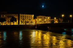 Verona-Nachtfoto stockbild Verona-Nachtfoto stockbild