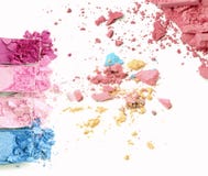 Verpletterd maak omhoog dicht omhoog paletted schoonheidsmiddel stock afbeelding Verpletterd maak omhoog dicht omhoog paletted schoonheidsmiddel stock afbeelding