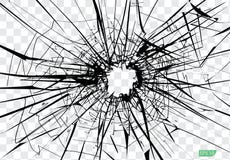 Verre cass?, fissures, marques de balle sur le verre illustration libre de droits Verre cass?, fissures, marques de balle sur le verre illustration libre de droits