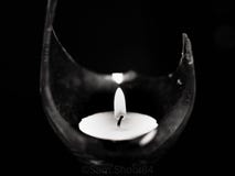 Glass with candle stock image Glass with candle stock image