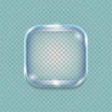 Verre transparent de bannière illustration libre de droits Verre transparent de bannière illustration libre de droits