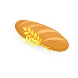 Vers Brood wit brood met korrel stock illustratie Vers Brood wit brood met korrel stock illustratie