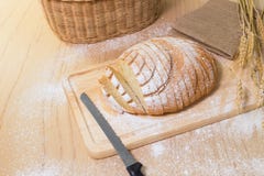 Vers gebakken brood stock afbeelding Vers gebakken brood stock afbeelding
