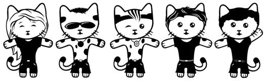 Verschillende katten stock illustratie Verschillende katten stock illustratie
