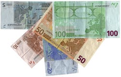 Verschillende kleurrijke geïsoleerdee euro, besparingenrijkdom vector illustratie Verschillende kleurrijke geïsoleerdee euro, besparingenrijkdom vector illustratie