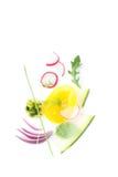Verse de lentesalade - moderne artistieke samenstelling royalty-vrije stock fotografie Verse de lentesalade - moderne artistieke samenstelling royalty-vrije stock fotografie