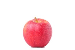 Verse rode appel die op wit wordt geïsoleerd royalty-vrije stock afbeelding Verse rode appel die op wit wordt geïsoleerd royalty-vrije stock afbeelding