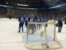 Version 2-Air Canada Centre. Toronto Maple Leafs post game celebration royalty free stock image Version 2-Air Canada Centre. Toronto Maple Leafs post game celebration royalty free stock image