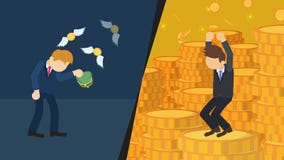 versus biedny bogactwo Ogólnospołeczna i ekonomiczna nierówność i bogactwo przerwa na całym świecie biznesmen nierówności pojęcie royalty ilustracja versus biedny bogactwo Ogólnospołeczna i ekonomiczna nierówność i bogactwo przerwa na całym świecie biznesmen nierówności pojęcie royalty ilustracja