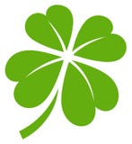Vert graphique simple de feuilles de l'oxalide petite oseille quatre illustration stock Vert graphique simple de feuilles de l'oxalide petite oseille quatre illustration stock