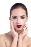 Vertical beauty portrait of a girl royalty free stock images Vertical beauty portrait of a girl royalty free stock images