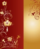 Vertical Gold And Red Pattern Vector Illustration Royalty Free Stock Images
