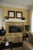 Vertical Granite Fireplace 2