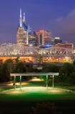 Vertical Nashville Tennessee Skyline at Night Royalty Free Stock Image Vertical Nashville Tennessee Skyline at Night Royalty Free Stock Image