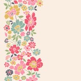 Vertical Seamless Floral Background. Royalty Free Stock Image