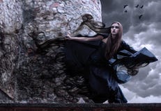 Verticale d'une jeune sorcière. Verticale d'une jeune sorcière.