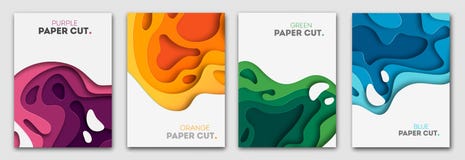 Vertikala baner ställer in med bakgrund för abstrakt begrepp 3D, och papperssnittet formar Vektordesignorientering för affärspres stock illustrationer Vertikala baner ställer in med bakgrund för abstrakt begrepp 3D, och papperssnittet formar Vektordesignorientering för affärspres stock illustrationer