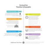 Vertikala Dot Timeline Infographic stock illustrationer Vertikala Dot Timeline Infographic stock illustrationer