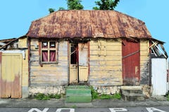 Very typical wooden house in Roseau, the Capital of Dominica in the Caribbean stock image Very typical wooden house in Roseau, the Capital of Dominica in the Caribbean stock image
