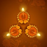 Verziertes Diya für Diwali-Feiertag vektor abbildung Verziertes Diya für Diwali-Feiertag vektor abbildung