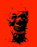 Verärgerter Zombiekopf Auch im corel abgehobenen Betrag lizenzfreie abbildung Verärgerter Zombiekopf Auch im corel abgehobenen Betrag lizenzfreie abbildung
