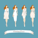 Vestiti da tiraggio di nozze messi illustrazione vettoriale Vestiti da tiraggio di nozze messi illustrazione vettoriale