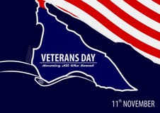 Veteran`s day poster template. stock illustration Veteran`s day poster template. stock illustration