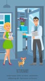 Veterinary Consultation Poster Vector Template stock illustration Veterinary Consultation Poster Vector Template stock illustration