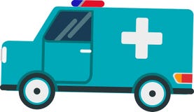 Vetor da ambulância em um fundo branco ilustração do vetor Vetor da ambulância em um fundo branco ilustração do vetor