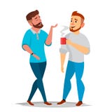 Vetor de fala dos homens Amigos de riso, colegas de escritório Homem de comunicação Pessoa do negócio situação Plano isolado ilustração stock Vetor de fala dos homens Amigos de riso, colegas de escritório Homem de comunicação Pessoa do negócio situação Plano isolado ilustração stock