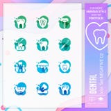 Vetor dental do grupo do ícone com negativo no conceito colorido Ícone dental da clínica para o elemento do Web site, app, UI, in ilustração royalty free Vetor dental do grupo do ícone com negativo no conceito colorido Ícone dental da clínica para o elemento do Web site, app, UI, in ilustração royalty free