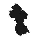 Vetor do mapa de Guiana símbolo isolado país da ilustração ilustração royalty free Vetor do mapa de Guiana símbolo isolado país da ilustração ilustração royalty free